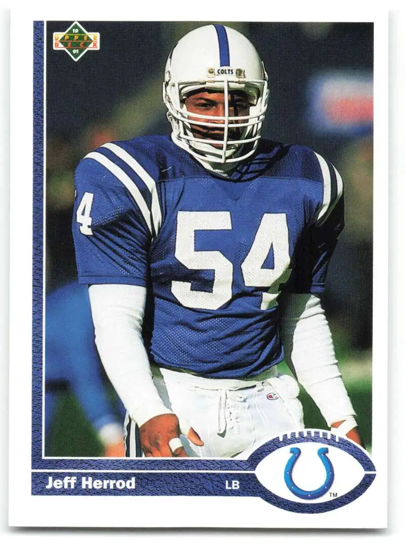 1991 Upper Deck #55 Jeff Herrod NM-MT Indianapolis Colts Football Card - Football Card Single