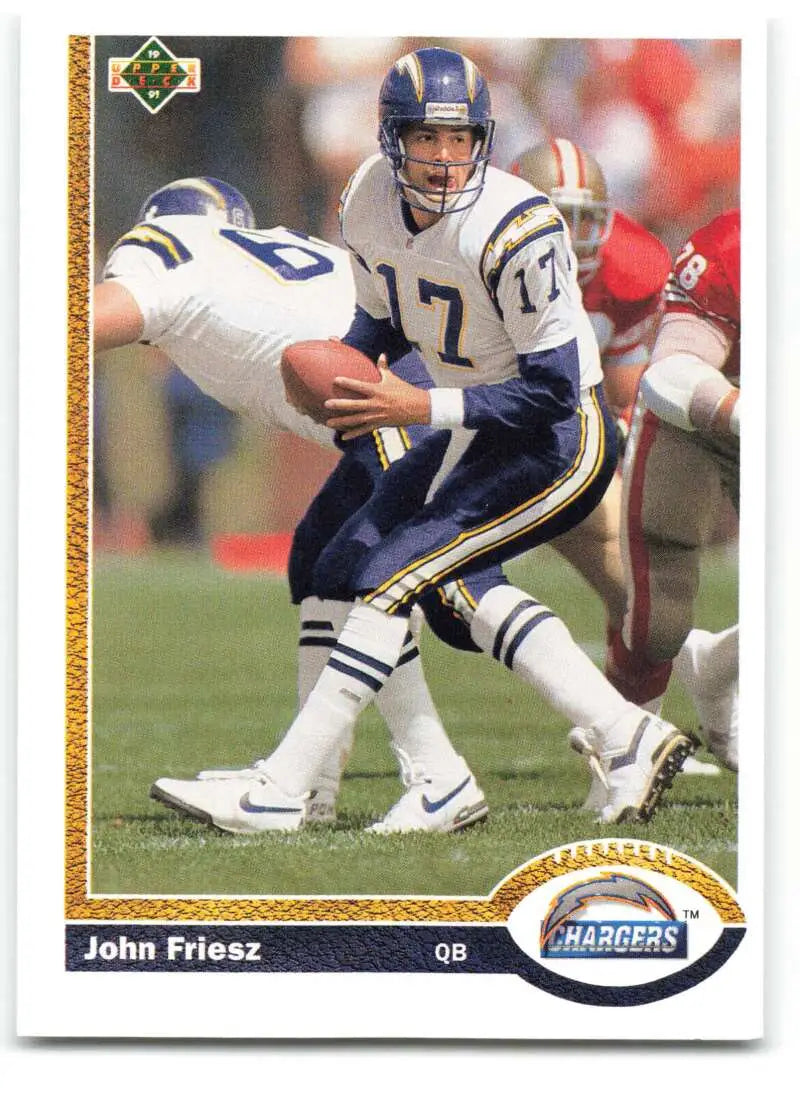 1991 Upper Deck #555 John Friesz NM-MT San Diego Chargers Football Card - Football Card Single