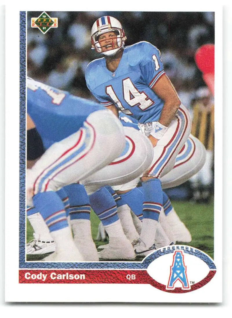 1991 Upper Deck #556 Cody Carlson NM-MT RC Rookie Houston Oilers Football Card - Football Card Single