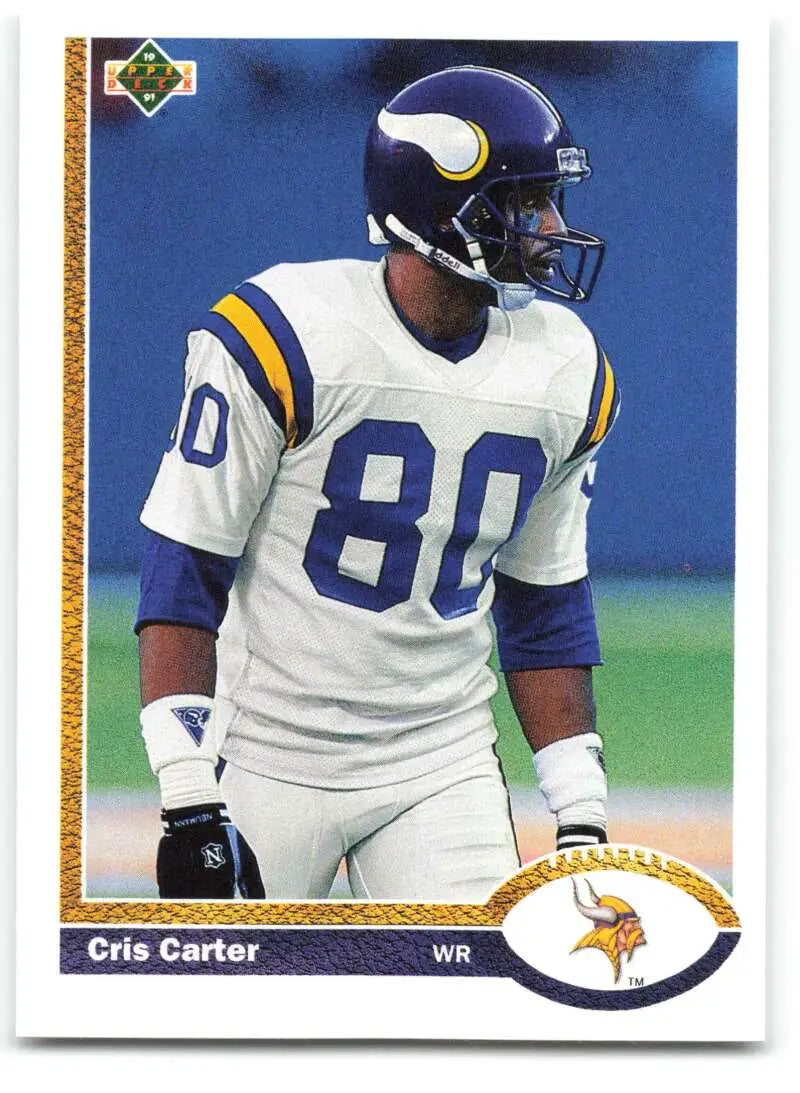 1991 Upper Deck #56 Cris Carter NM-MT Minnesota Vikings Football Card - Football Card Single
