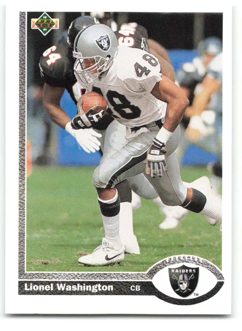 1991 Upper Deck #560 Lionel Washington NM-MT Los Angeles Raiders Football Card - Football Card Single
