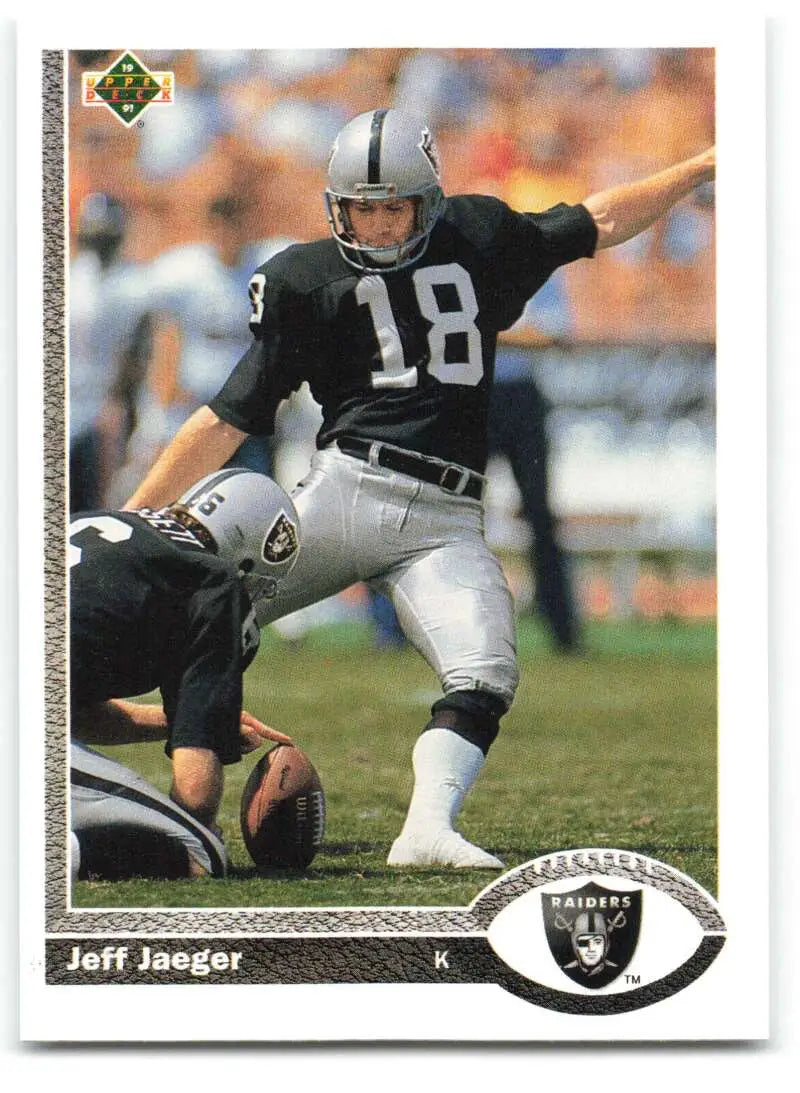 1991 Upper Deck #563 Jeff Jaeger NM-MT Oakland Raiders Football Card - Football Card Single
