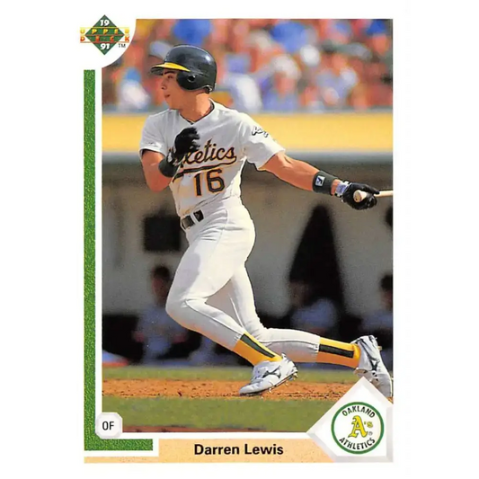 1991 Upper Deck #564 Darren Lewis EX Excellent Oakland Athletics Baseball Card