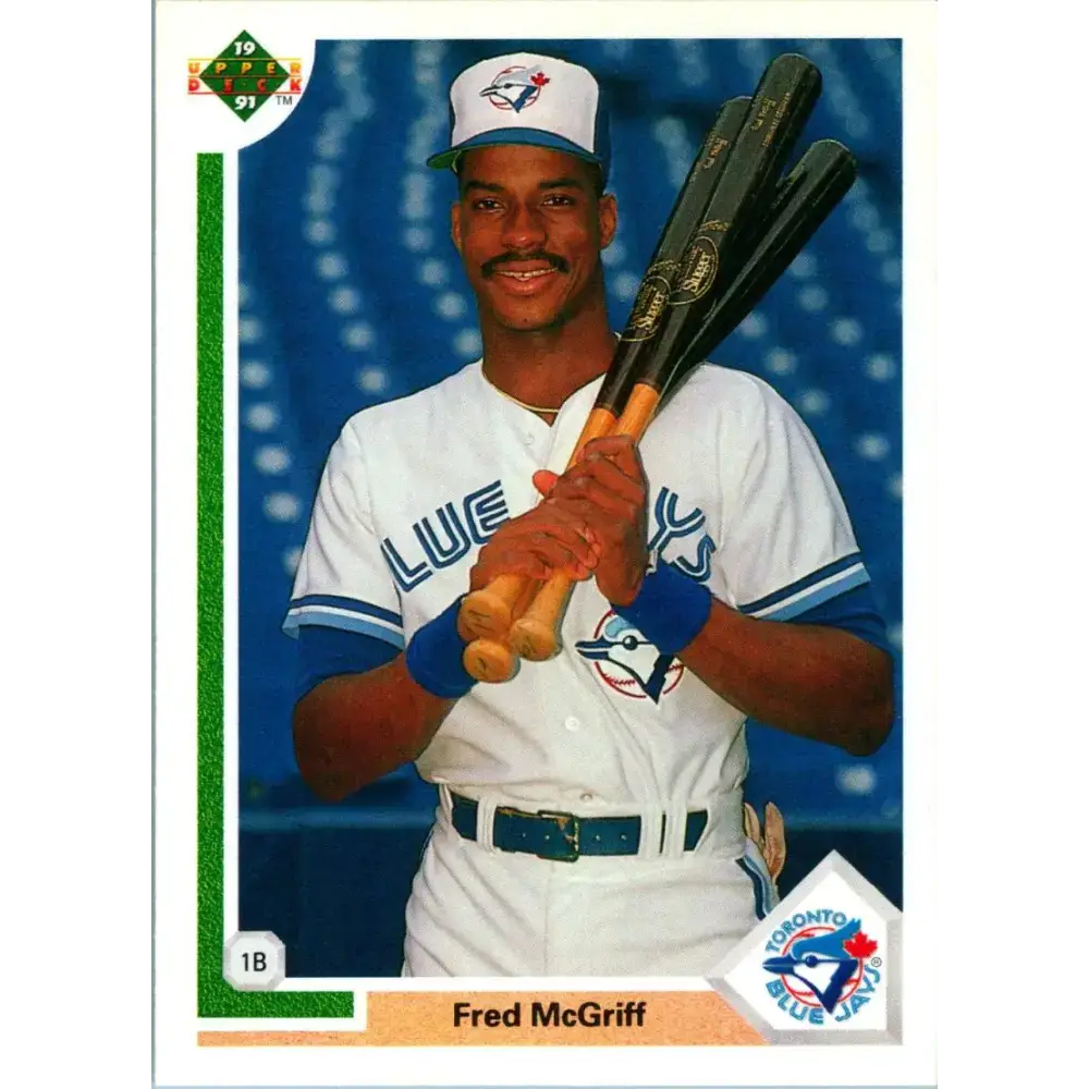 1991 Upper Deck #565 Fred McGriff EX Excellent Toronto Blue Jays Baseball Card - Baseball Card Single