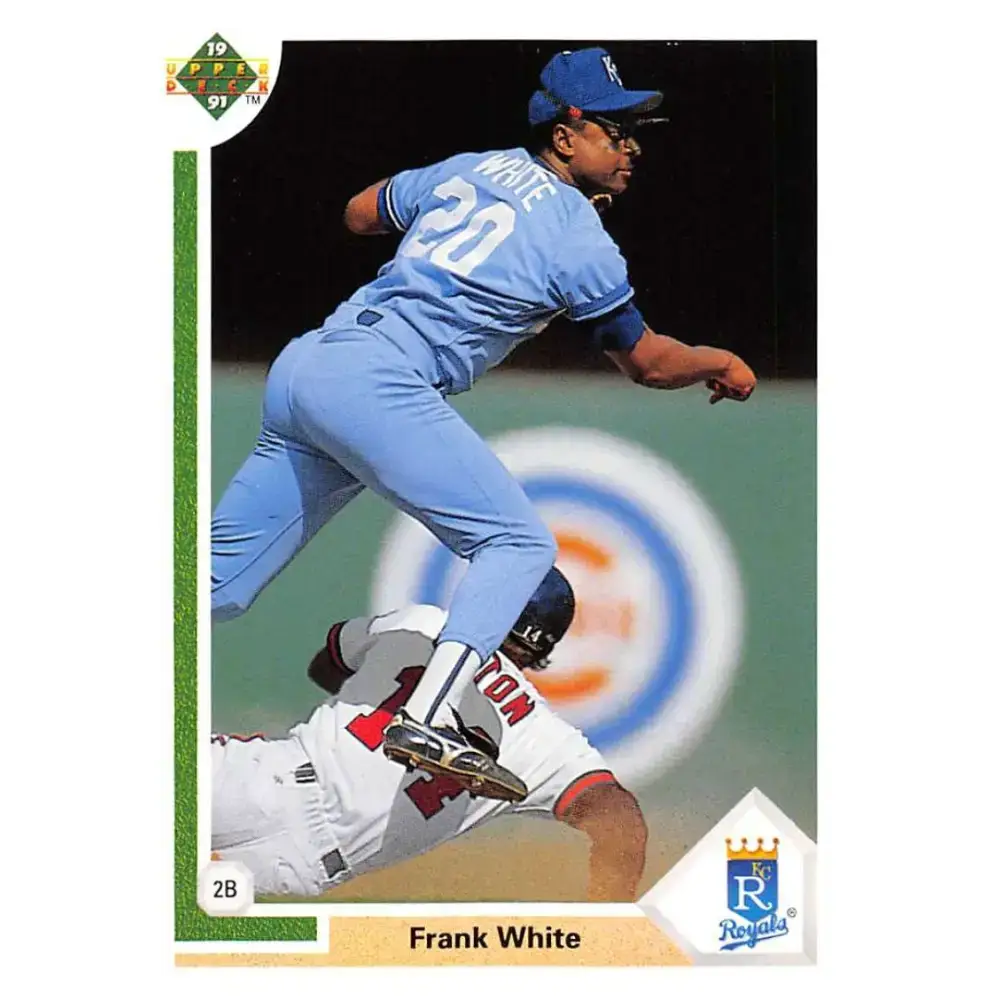 1991 Upper Deck #568 Frank White EX Excellent Kansas City Royals Baseball Card - Baseball Card Single