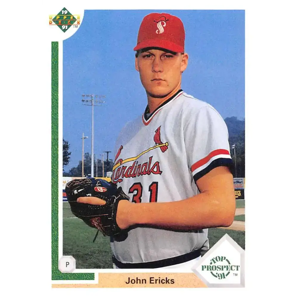 1991 Upper Deck #57 John Ericks EX Excellent St. Louis Cardinals Baseball Card - Baseball Card Single