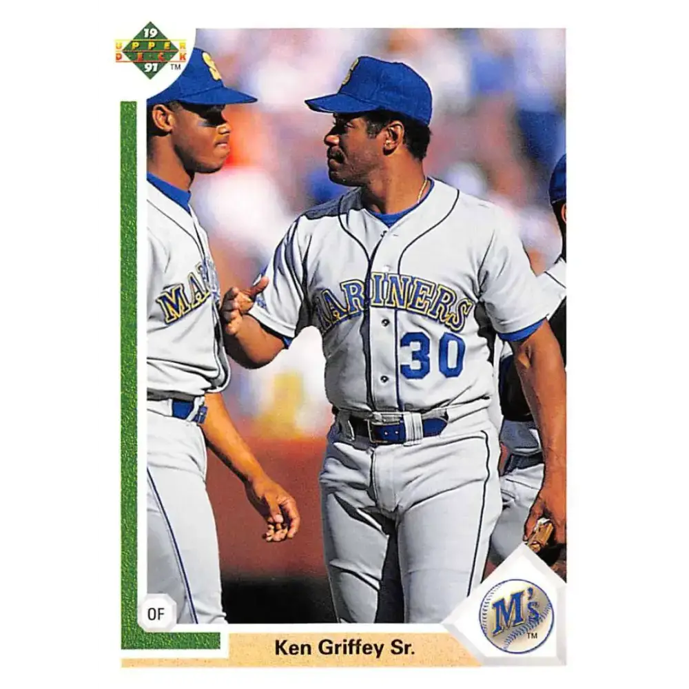 1991 Upper Deck #572 Ken Griffey Sr./Ken Griffey Jr. EX Excellent Seattle Mariners Baseball Card - Baseball Card Single