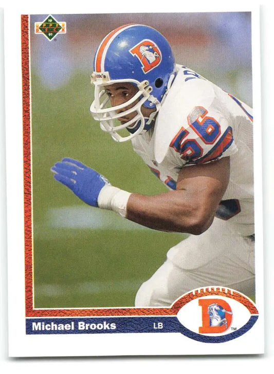 1991 Upper Deck #572 Michael Brooks NM-MT Denver Broncos Football Card - Football Card Single