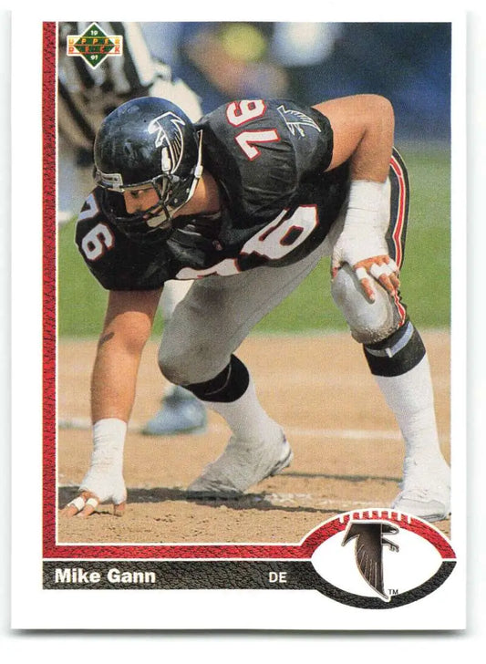 1991 Upper Deck #573 Mike Gann NM-MT Atlanta Falcons Football Card - Football Card Single