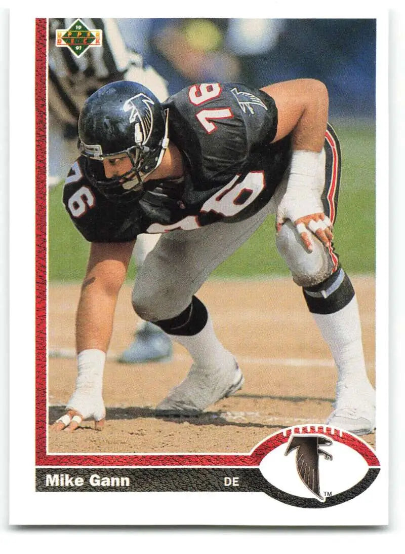 1991 Upper Deck #573 Mike Gann NM-MT Atlanta Falcons Football Card - Football Card Single