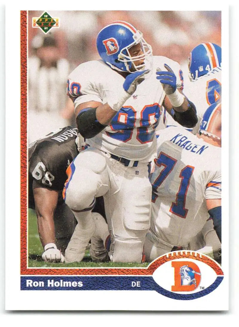 1991 Upper Deck #574 Ron Holmes NM-MT Denver Broncos Football Card - Football Card Single