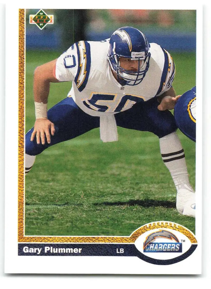 1991 Upper Deck #575 Gary Plummer NM-MT San Diego Chargers Football Card - Football Card Single