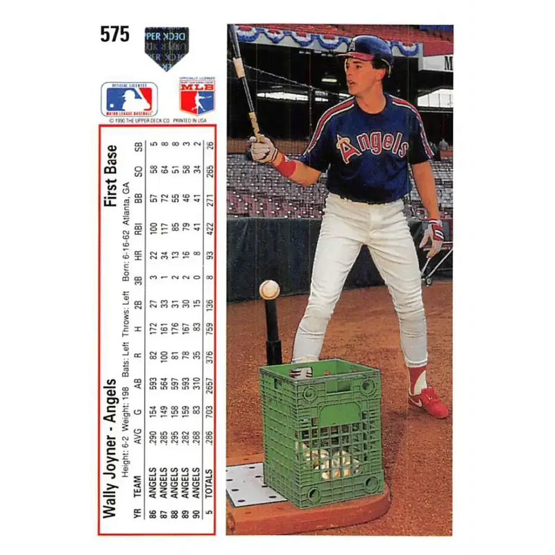 1991 Upper Deck #575 Wally Joyner EX Excellent California Angels Baseball Card - Baseball Card Single