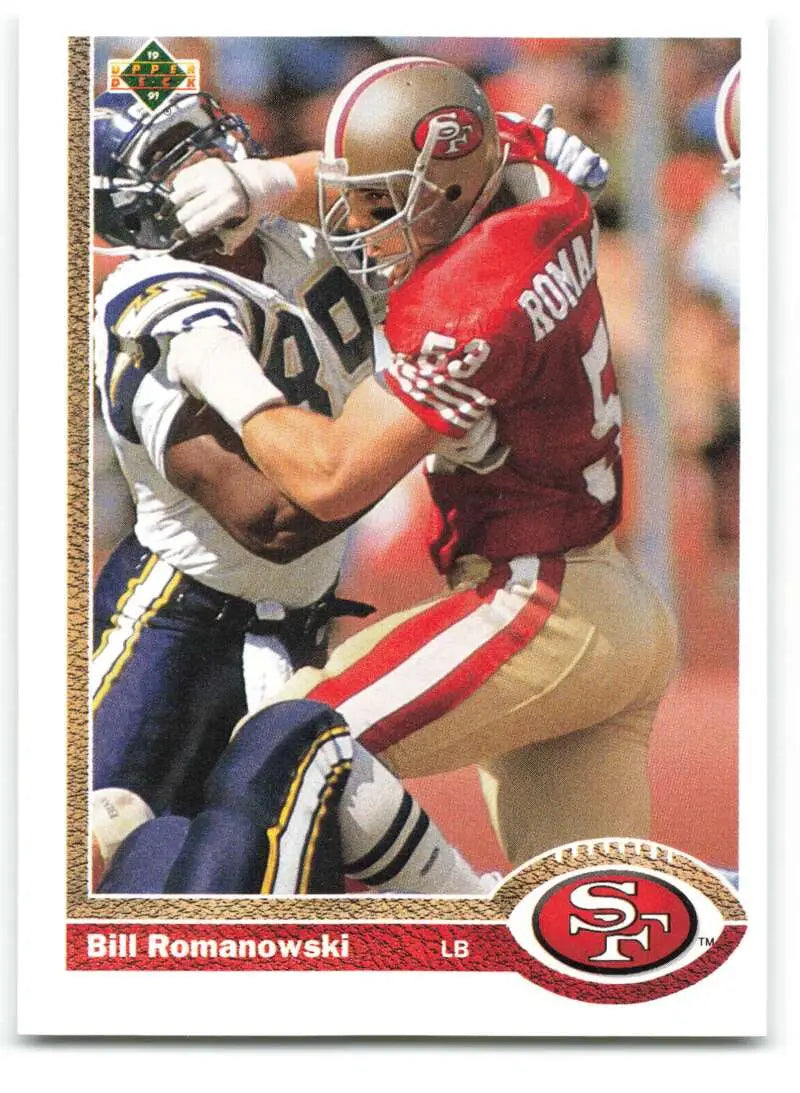 1991 Upper Deck #576 Bill Romanowski NM-MT San Francisco 49ers Football Card - Football Card Single