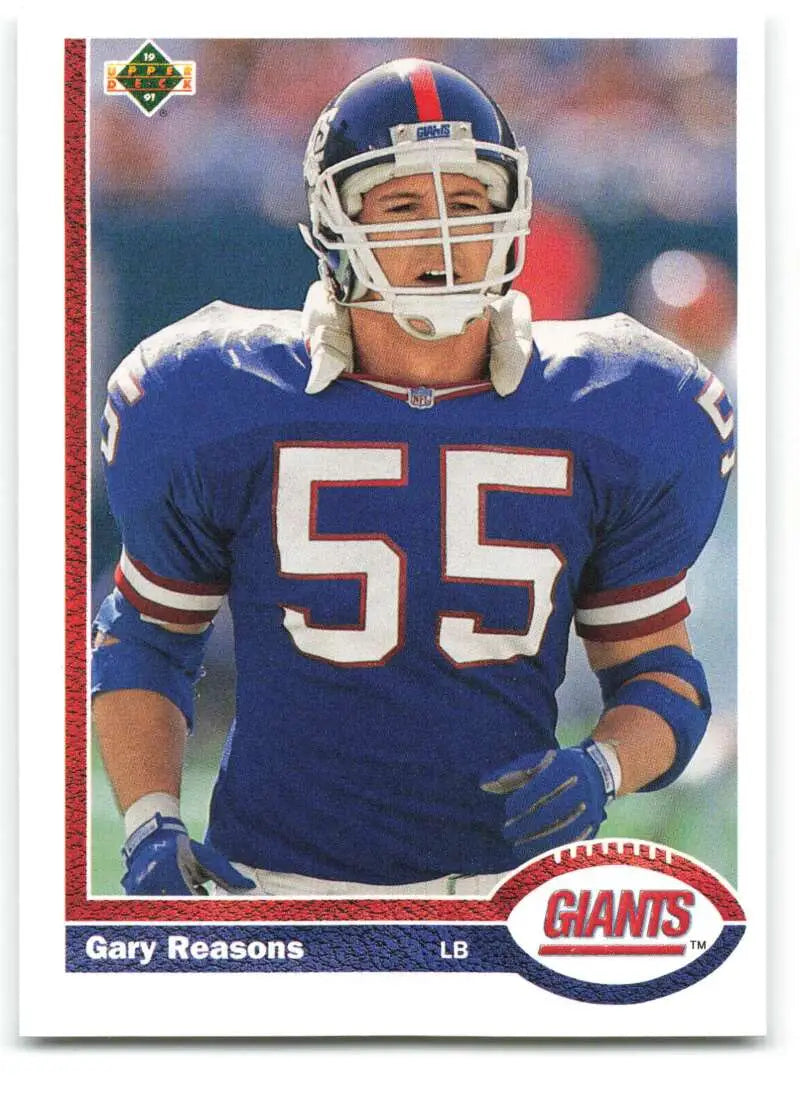 1991 Upper Deck #578 Gary Reasons NM-MT New York Giants Football Card - Football Card Single