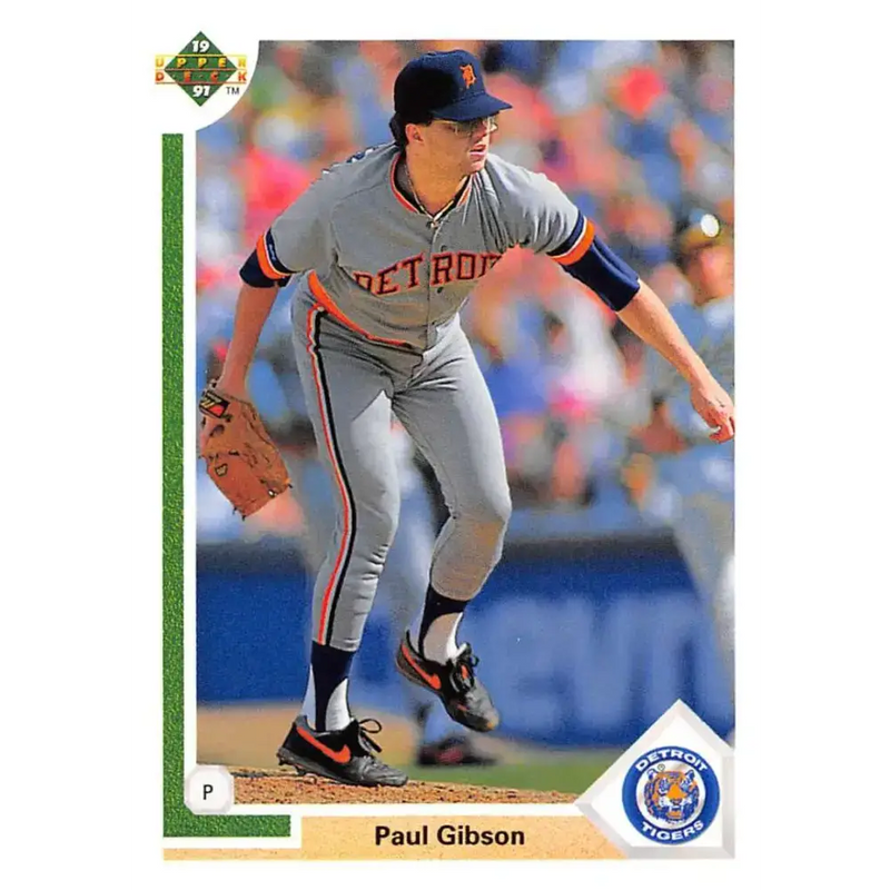 1991 Upper Deck #579 Paul Gibson EX Excellent Detroit Tigers Baseball Card - Baseball Card Single