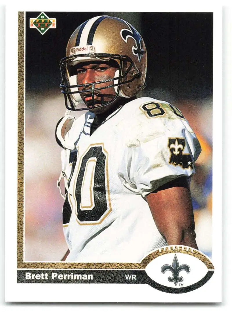 1991 Upper Deck #58 Brett Perriman NM-MT New Orleans Saints Football Card - Football Card Single