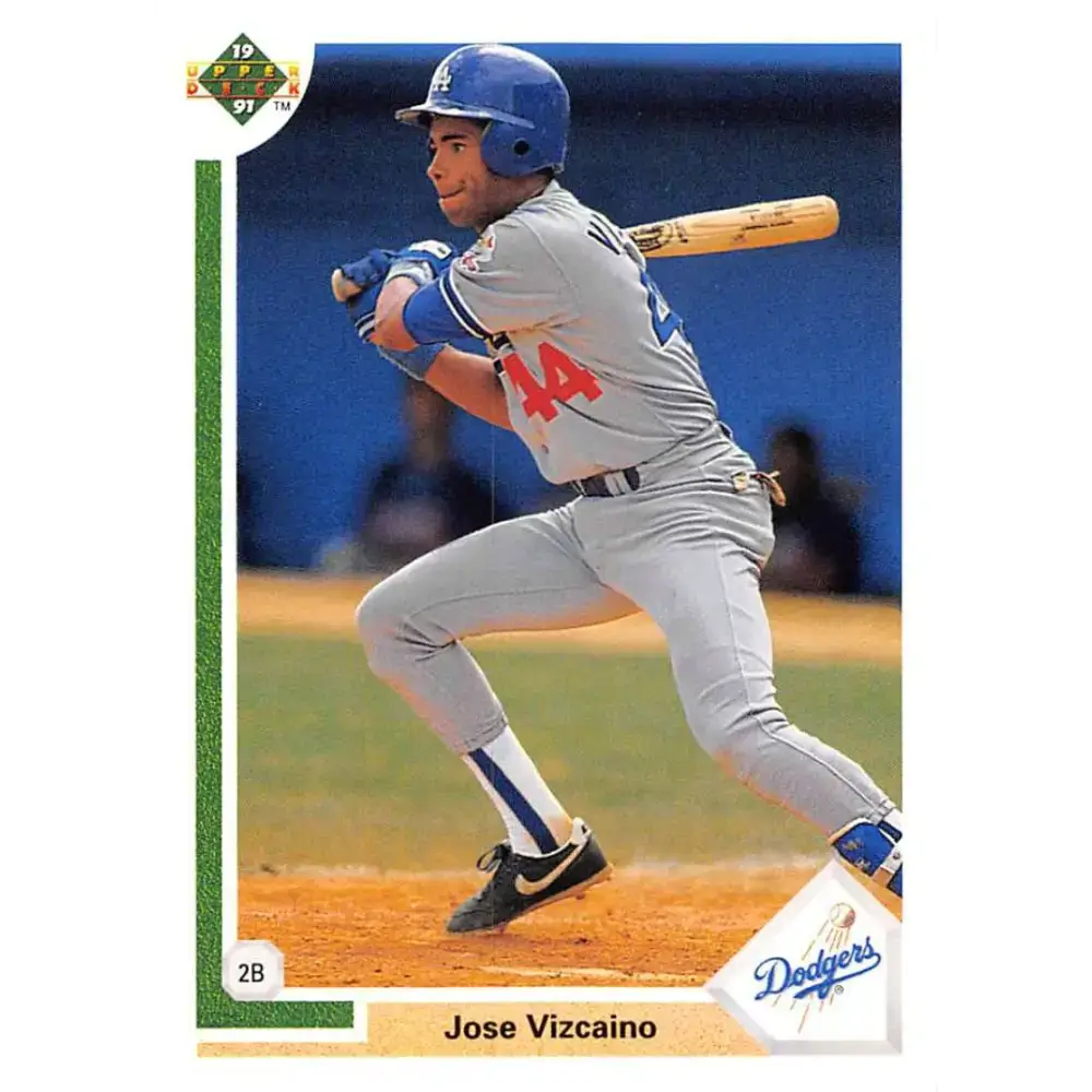 1991 Upper Deck #580 Jose Vizcaino EX Excellent Los Angeles Dodgers Baseball Card - Baseball Card Single