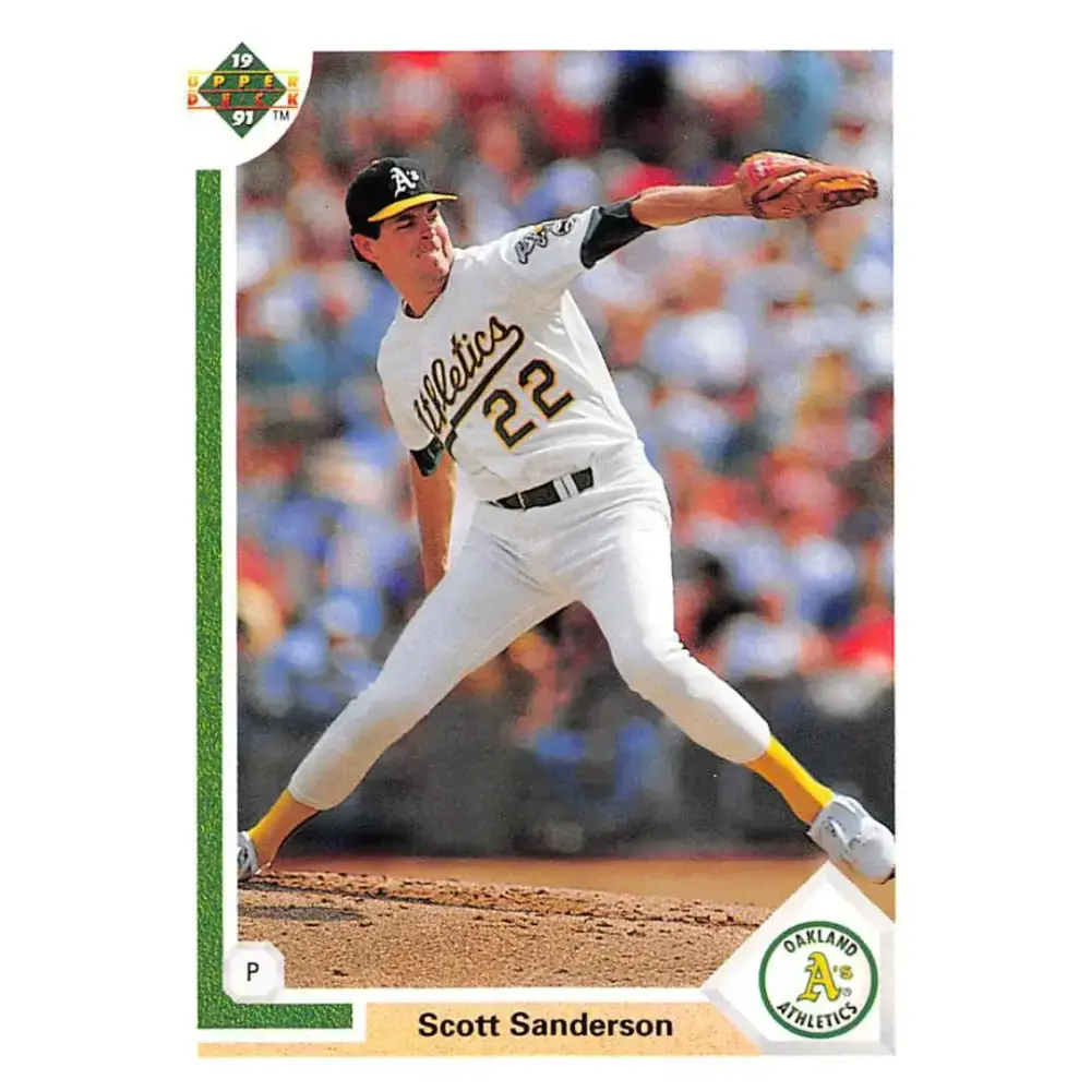 1991 Upper Deck #582 Scott Sanderson EX Excellent Oakland Athletics Baseball Card - Baseball Card Single