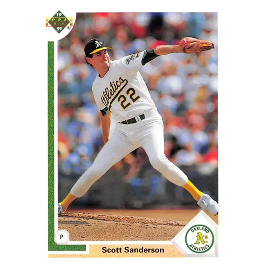 1991 Upper Deck #582 Scott Sanderson NM-MT Oakland Athletics Baseball Card - Baseball Card Single