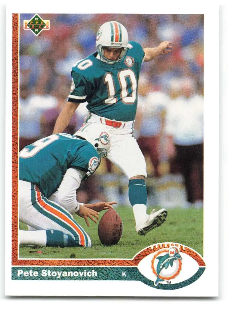 1991 Upper Deck #583 Pete Stoyanovich NM-MT Miami Dolphins Football Card - Football Card Single