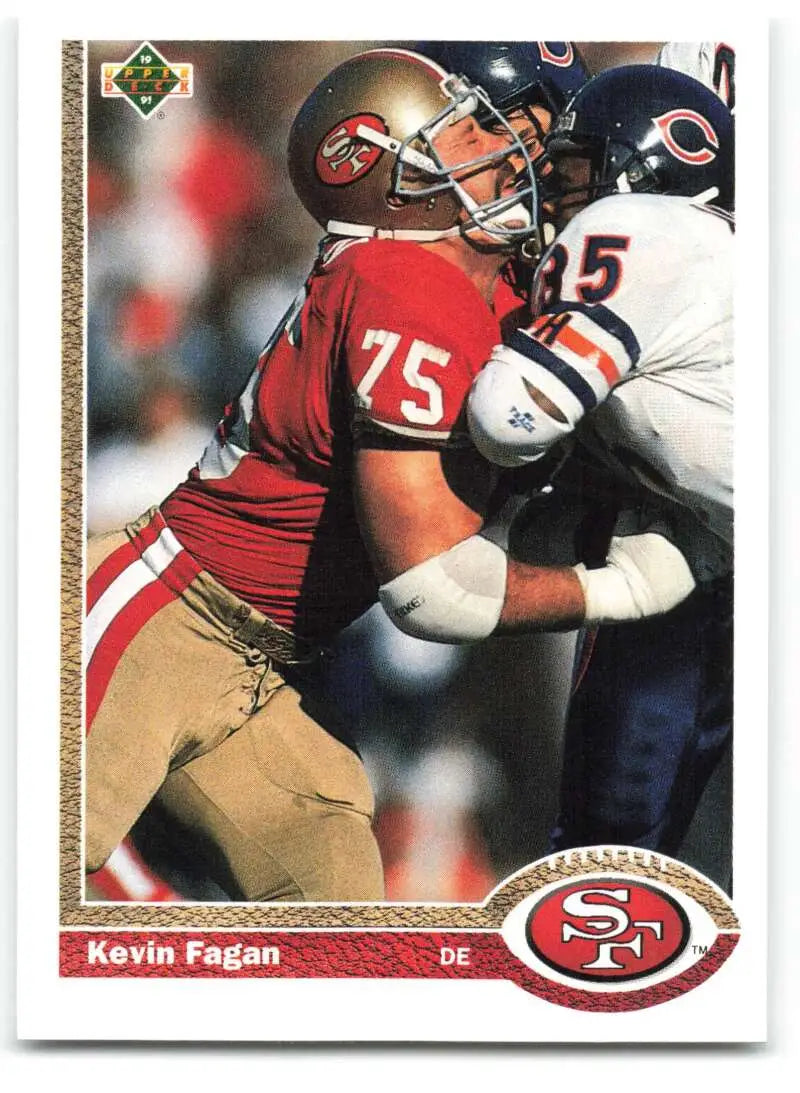 1991 Upper Deck #59 Kevin Fagan NM-MT San Francisco 49ers Football Card - Football Card Single