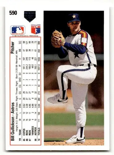 1991 Upper Deck #590 Bill Gullickson Houston Astros Baseball Cards E ID:58208 - Baseball Card Single