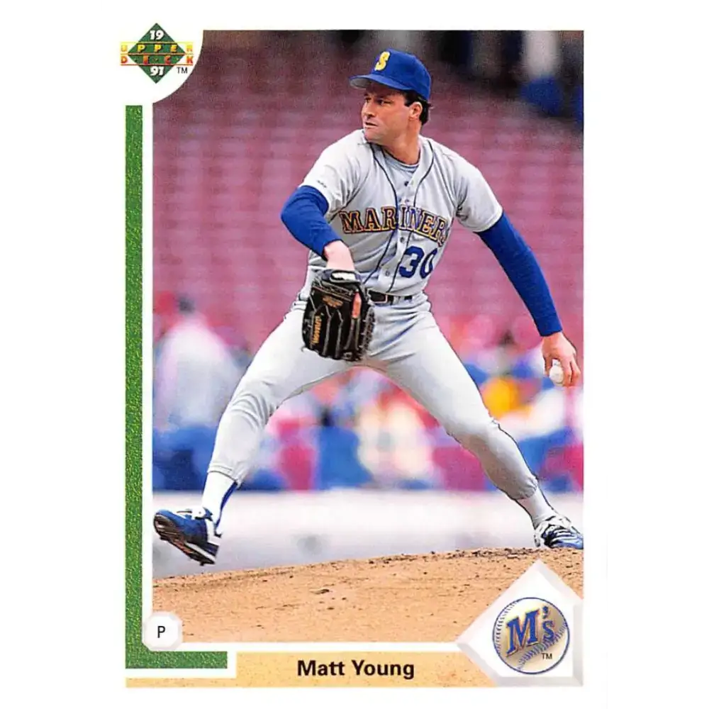 1991 Upper Deck #591 Matt Young EX Excellent Seattle Mariners Baseball Card - Baseball Card Single