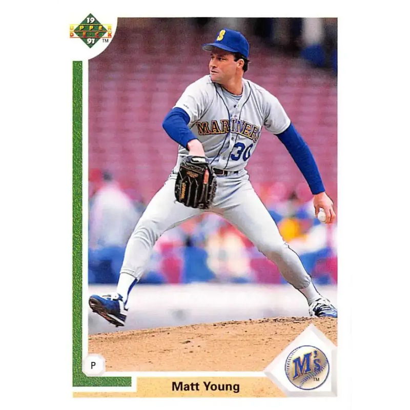 1991 Upper Deck #591 Matt Young EX Excellent Seattle Mariners Baseball Card - Baseball Card Single