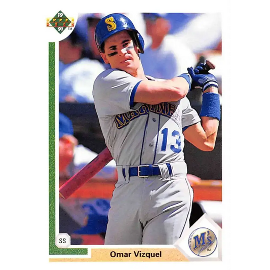 1991 Upper Deck #593 Omar Vizquel NM-MT Seattle Mariners Baseball Card - Baseball Card Single