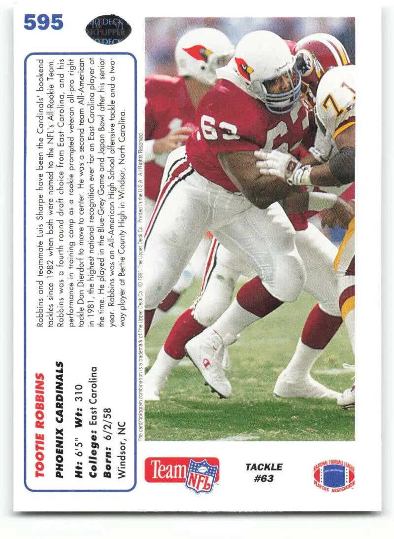 1991 Upper Deck #595 Tootie Robbins NM-MT Phoenix Cardinals Football Card - Football Card Single