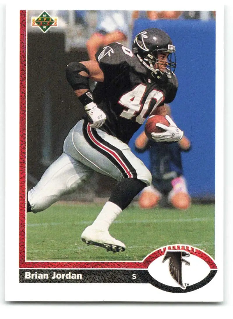 1991 Upper Deck #596 Brian Jordan NM-MT Atlanta Falcons Football Card - Football Card Single