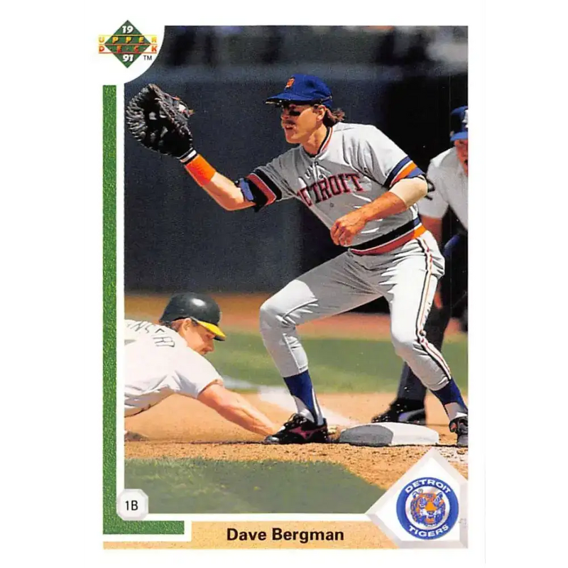 1991 Upper Deck #599 Dave Bergman EX Excellent Detroit Tigers Baseball Card - Baseball Card Single