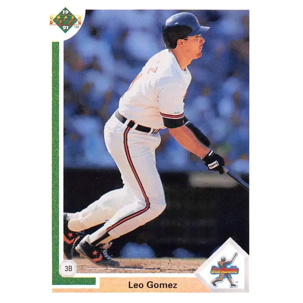1991 Upper Deck #6 Leo Gomez EX Excellent Baltimore Orioles Baseball Card - Baseball Card Single