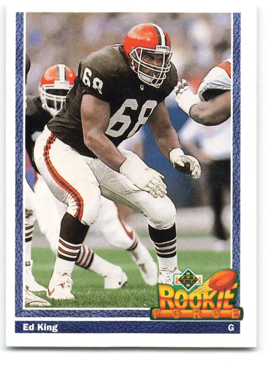 1991 Upper Deck #604 Ed King NM-MT RC Rookie Cleveland Browns Football Card