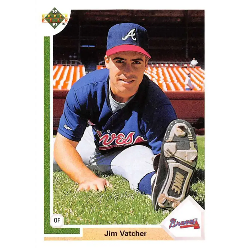 1991 Upper Deck #604 Jim Vatcher EX Excellent RC Rookie Atlanta Braves Baseball Card - Baseball Card Single