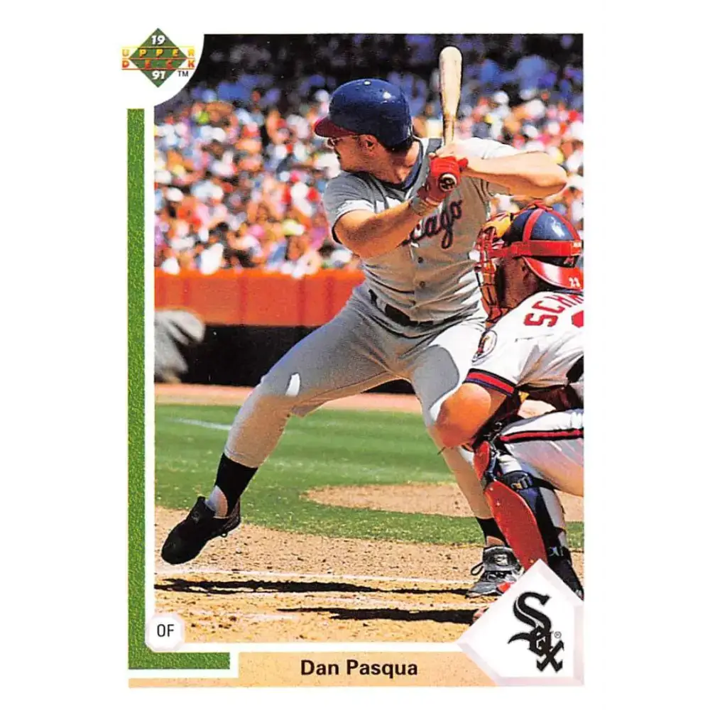1991 Upper Deck #605 Dan Pasqua EX Excellent Chicago White Sox Baseball Card - Baseball Card Single