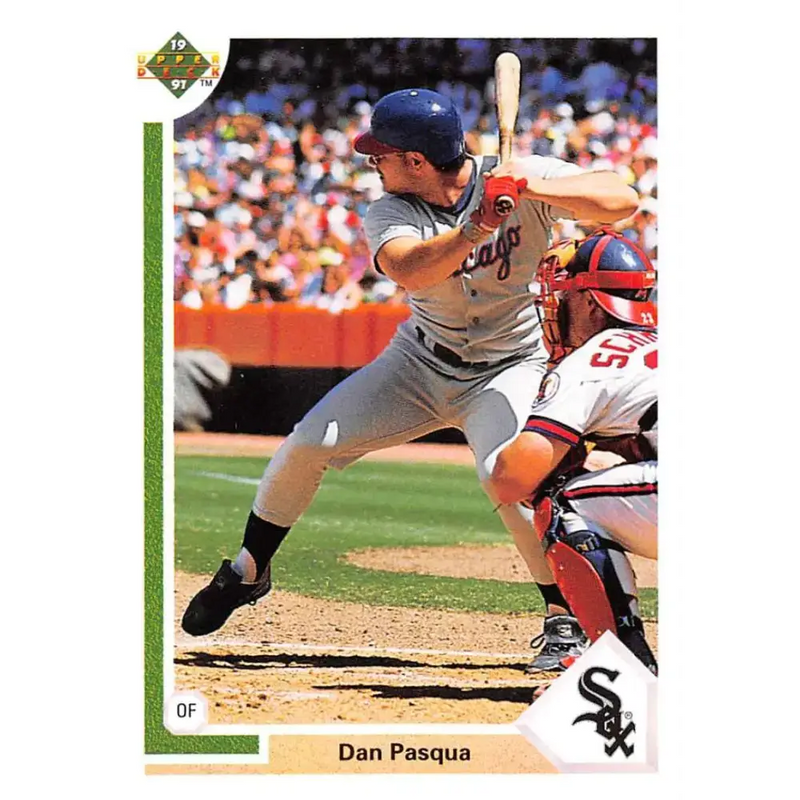 1991 Upper Deck #605 Dan Pasqua EX Excellent Chicago White Sox Baseball Card - Baseball Card Single