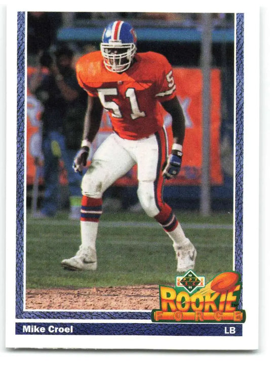 1991 Upper Deck #606 Mike Croel NM-MT Denver Broncos Football Card - Football Card Single