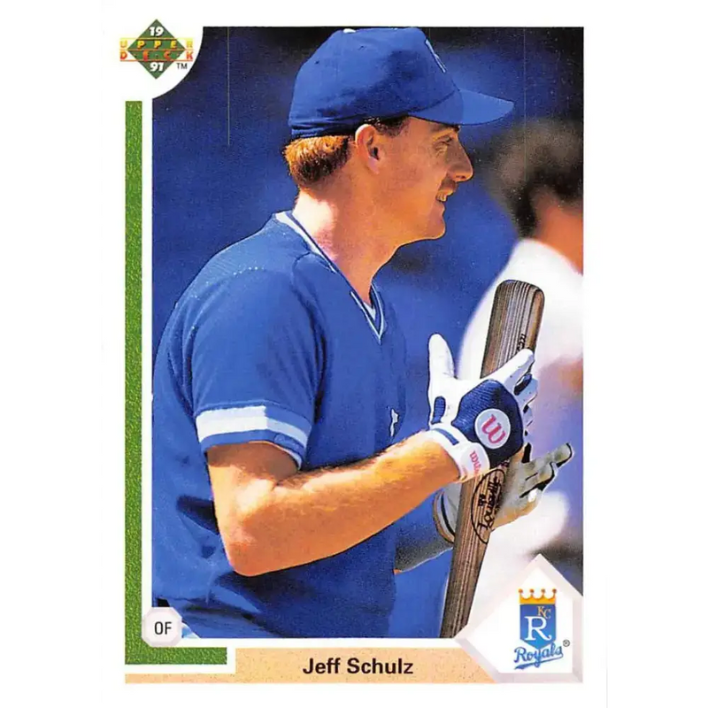 1991 Upper Deck #607 Jeff Schulz EX Excellent RC Rookie Kansas City Royals Baseball Card - Baseball Card Single