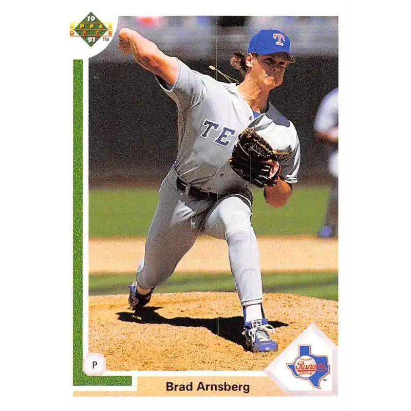 1991 Upper Deck #608 Brad Arnsberg EX Excellent Texas Rangers Baseball Card - Baseball Card Single