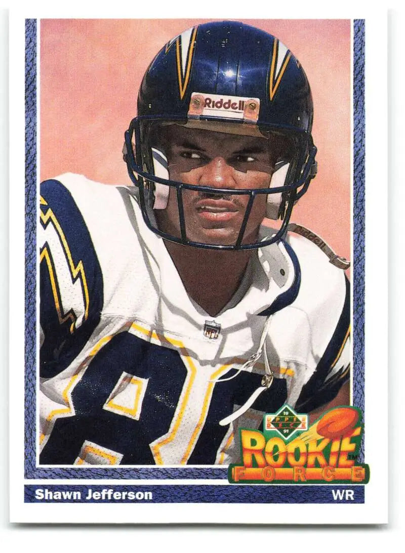1991 Upper Deck #608 Shawn Jefferson NM-MT RC Rookie San Diego Chargers Football Card - Football Card Single