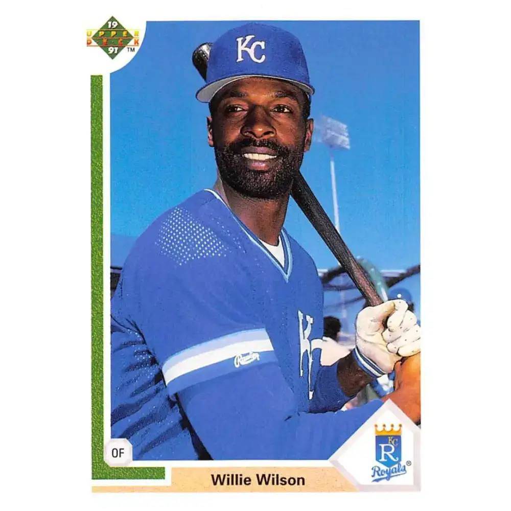 1991 Upper Deck #609 Willie Wilson NM-MT Kansas City Royals Baseball Card - Baseball Card Single