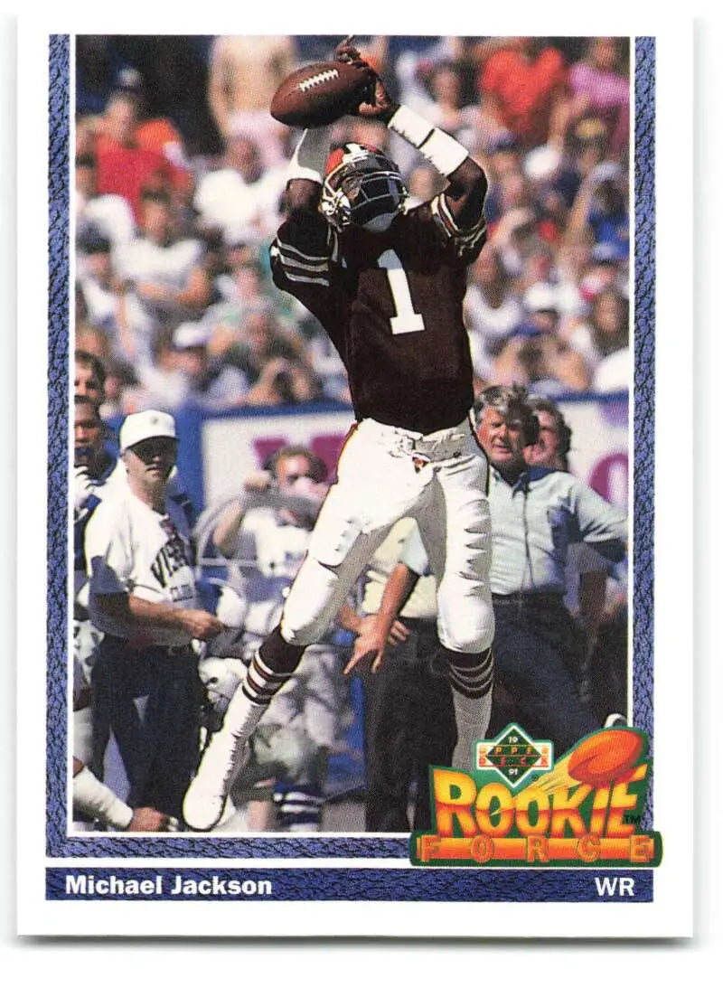 1991 Upper Deck #610 Michael Jackson NM-MT RC Rookie Cleveland Browns Football Card - Football Card Single