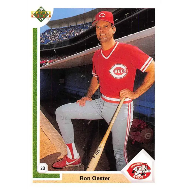 1991 Upper Deck #611 Ron Oester EX Excellent Cincinnati Reds Baseball Card - Baseball Card Single