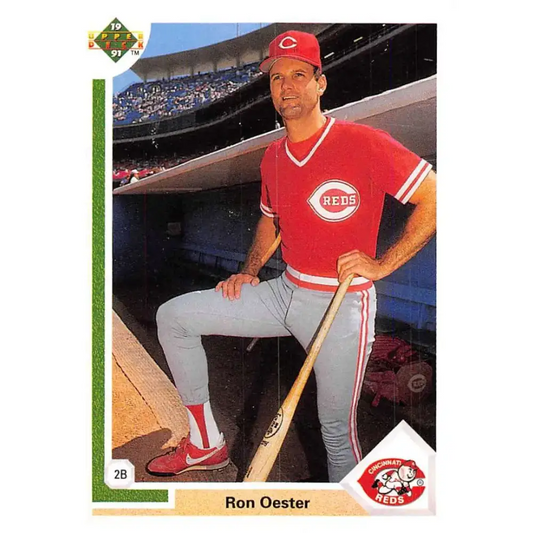1991 Upper Deck #611 Ron Oester NM-MT Cincinnati Reds Baseball Card - Baseball Card Single