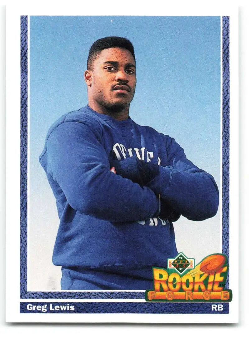 1991 Upper Deck #612 Greg Lewis NM-MT Denver Broncos Football Card - Football Card Single