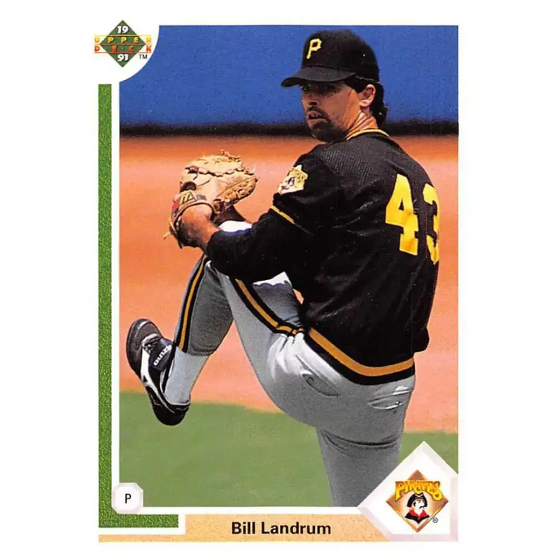 1991 Upper Deck #614 Bill Landrum NM-MT Pittsburgh Pirates Baseball Card - Baseball Card Single