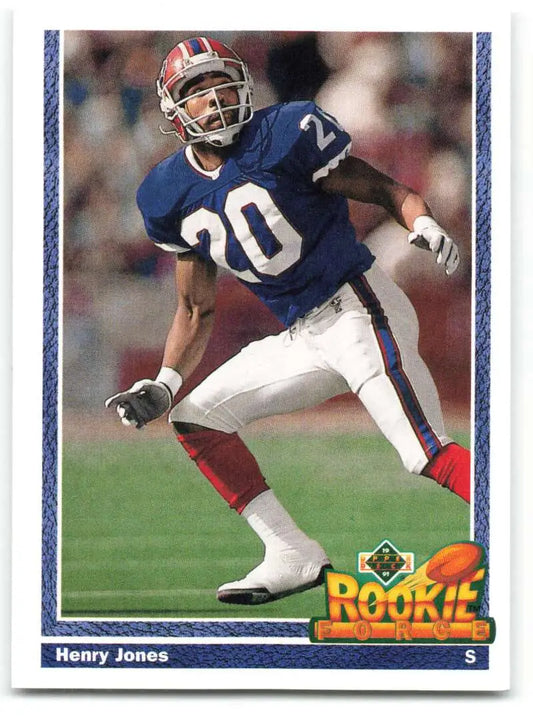 1991 Upper Deck #615 Henry Jones NM-MT RC Rookie Buffalo Bills Football Card - Football Card Single