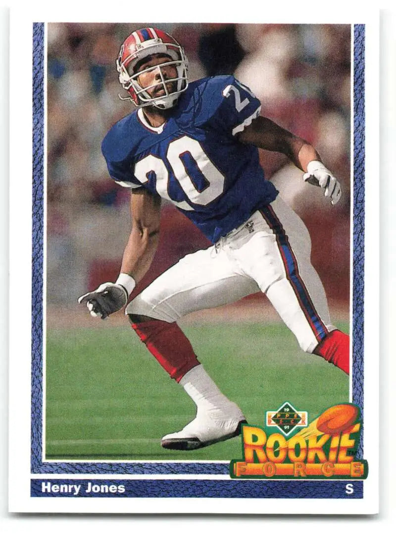 1991 Upper Deck #615 Henry Jones NM-MT RC Rookie Buffalo Bills Football Card - Football Card Single